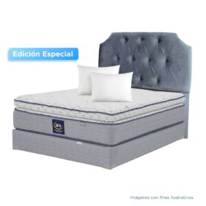 Combo: Colchón EE Pillow Top + Base + Accesorios